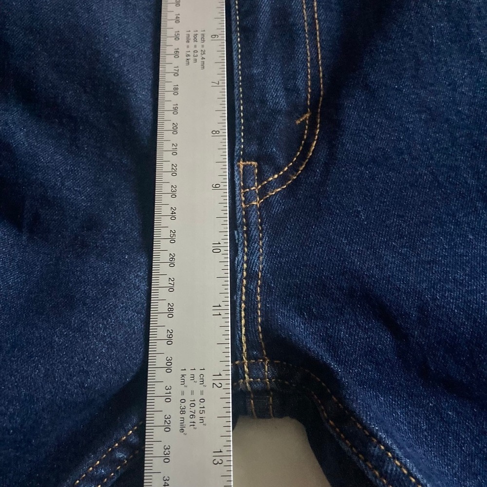 Levi's 502 Taper Jeans Mens 36x32 Large Stretch Dark Blue Denim Classic NWT - Picture 6 of 8